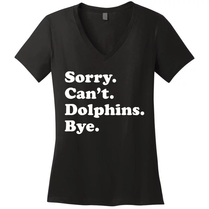 Funny Dolphin Gift For Or Women's V-Neck T-Shirt