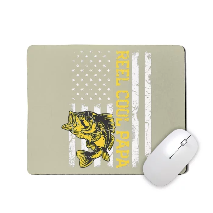 Fathers Day Gifts Funny Fishing Reel Cool Papa Dad Joke (1) Mousepad