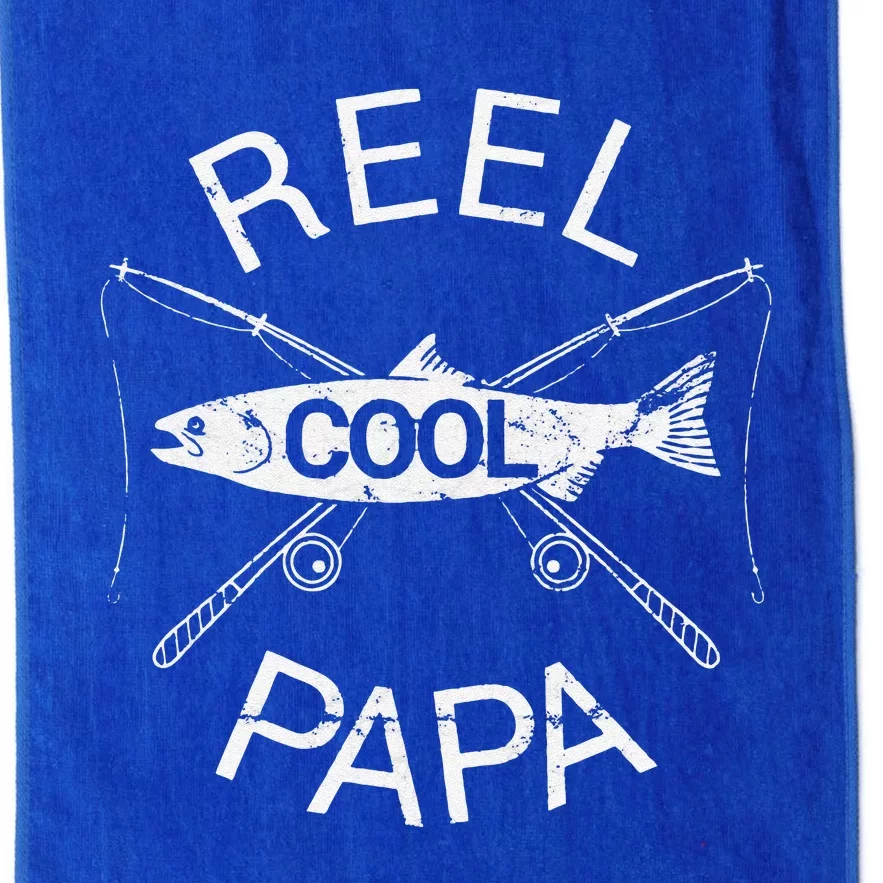 Fathers Day Gifts Funny Fishing Reel Cool Papa Dad Joke Platinum Collection Golf Towel