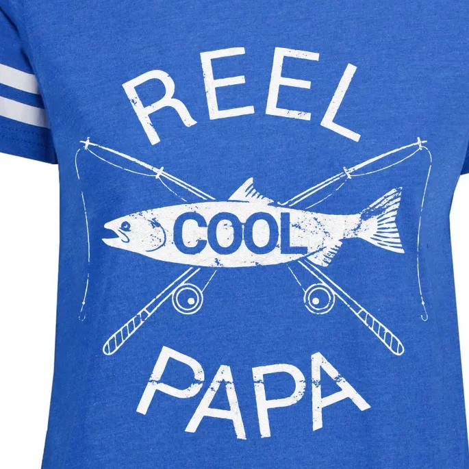 Fathers Day Gifts Funny Fishing Reel Cool Papa Dad Joke Enza Ladies Jersey Football T-Shirt