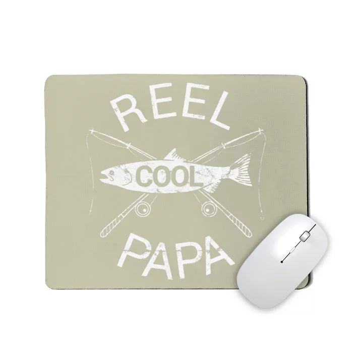 Fathers Day Gifts Funny Fishing Reel Cool Papa Dad Joke Mousepad