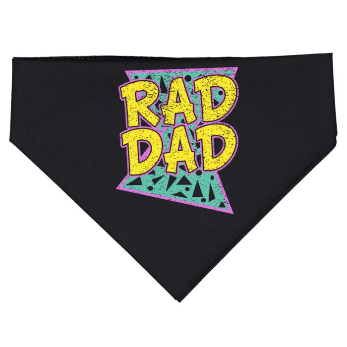 Fathers Day Gift For Daddy Rad Dad USA-Made Doggie Bandana