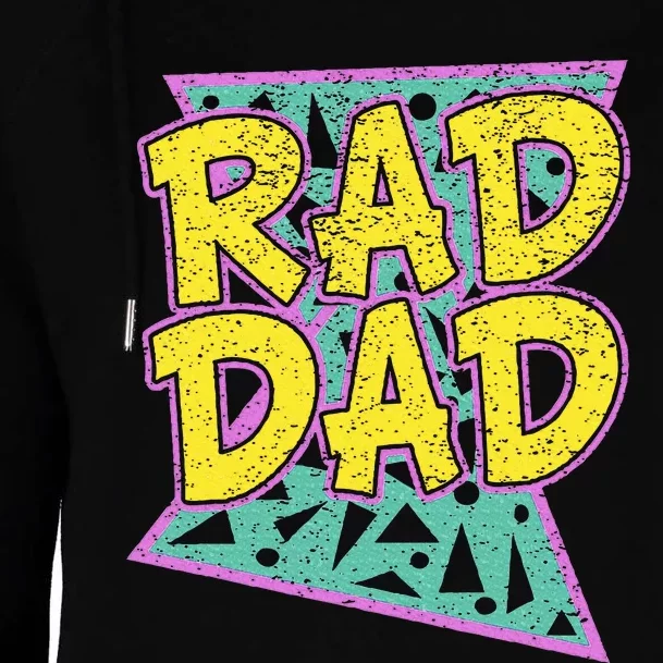 Fathers Day Gift For Daddy Rad Dad Womens Funnel Neck Pullover Hood