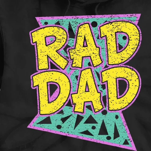 Fathers Day Gift For Daddy Rad Dad Tie Dye Hoodie