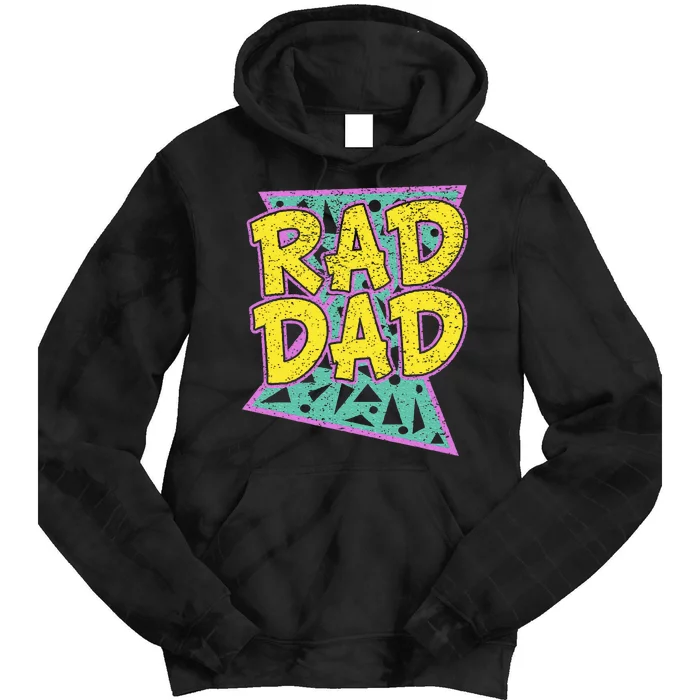 Fathers Day Gift For Daddy Rad Dad Tie Dye Hoodie