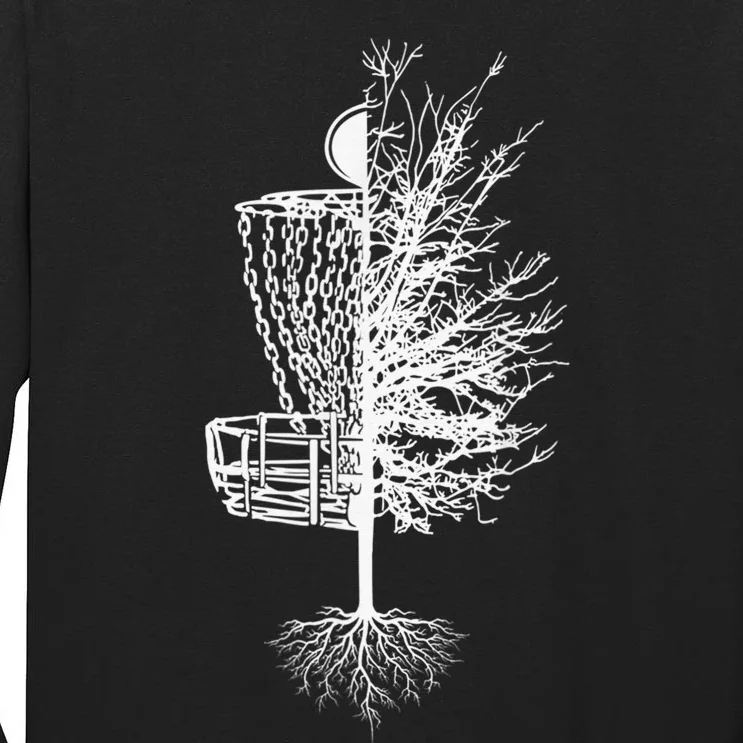 Funny Disc Golf Basket Tree Frisbee Golf Course Tall Long Sleeve T-Shirt