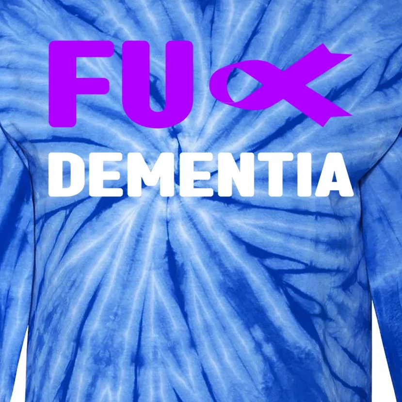 Fuck Detia Great Gift Funny Gift Fuck Alzheimer's Detia Awareness Gift Tie-Dye Long Sleeve Shirt