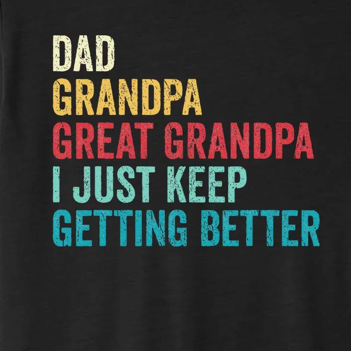 Fathers Day Grandpa Gift From Grand Dad Great Grandpa ChromaSoft Performance T-Shirt