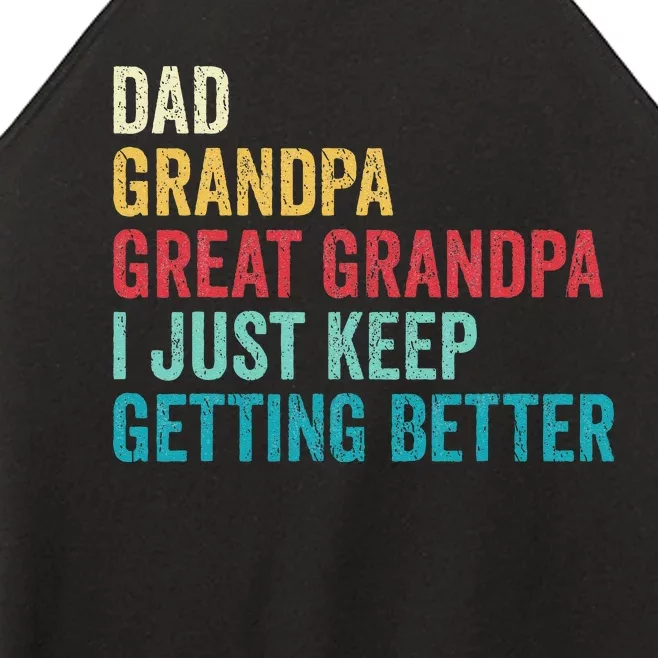 Fathers Day Grandpa Gift From Grand Dad Great Grandpa Women’s Perfect Tri Rocker Tank