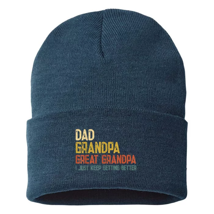 Fathers Day Gift From Grandkids Dad Grandpa Great Grandpa Sustainable Knit Beanie