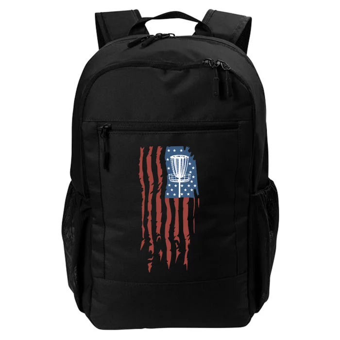 Funny Disc Golf American Flag Disc Frisbee Golf Daily Commute Backpack