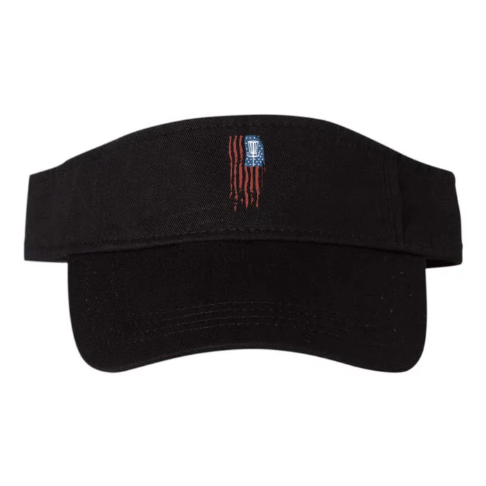 Funny Disc Golf American Flag Disc Frisbee Golf Valucap Bio-Washed Visor