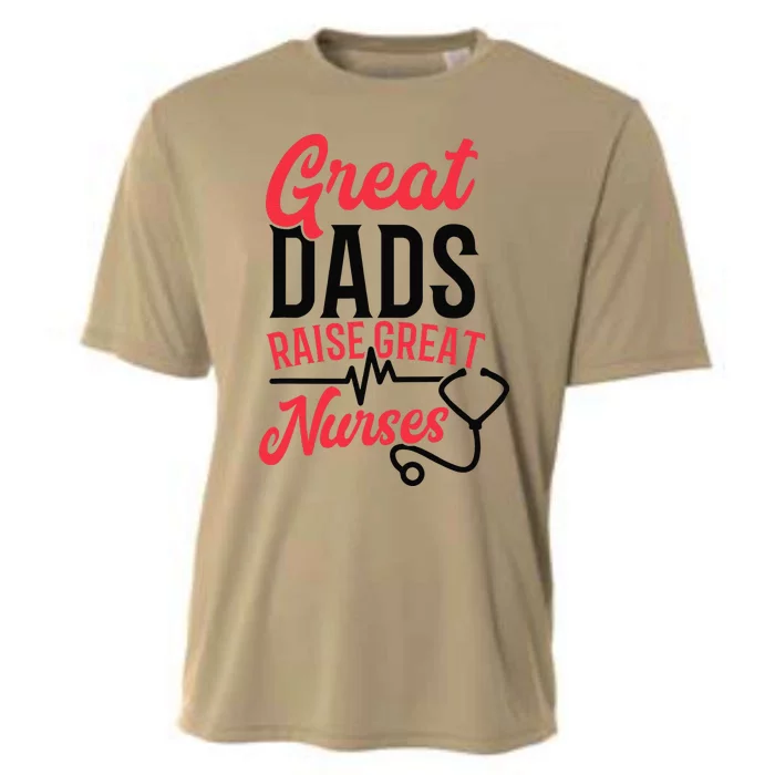 Father's Day Gift From Nurse Great Dad's Raise Nurses Cooling Performance Crew T-Shirt