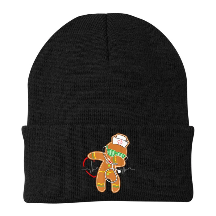 Funny Dabbing Gingerbread Nurse Shirt Nursing Xmas Gift Knit Cap Winter Beanie