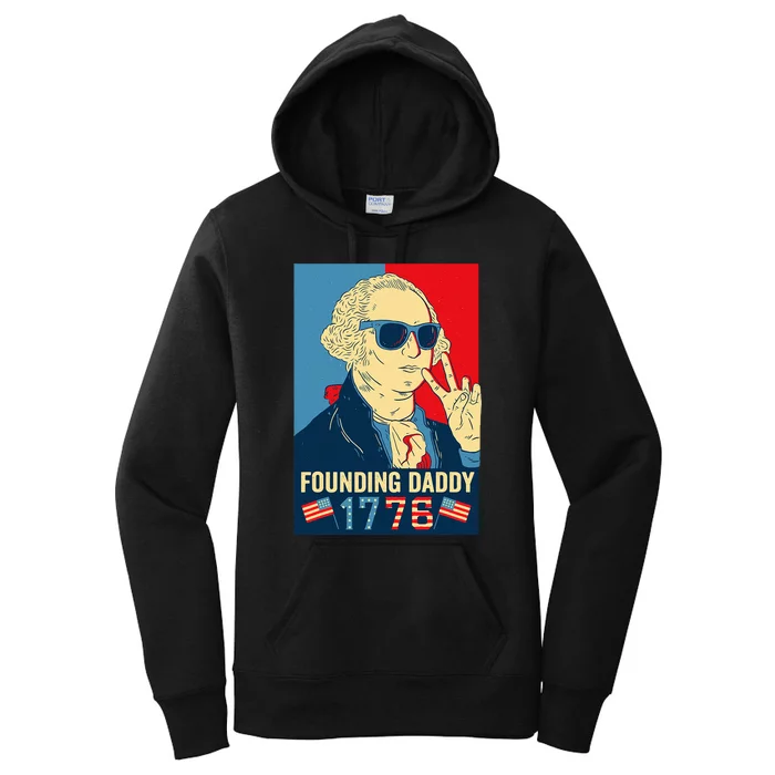 Founding Daddy George Washington Funny Women's Pullover Hoodie