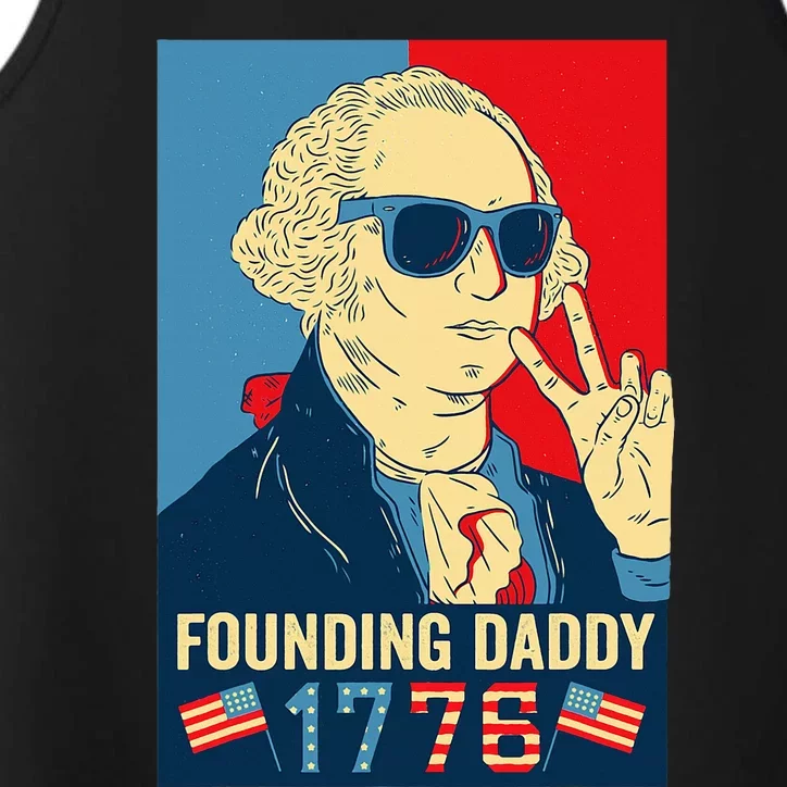 Founding Daddy George Washington Funny Performance Tank