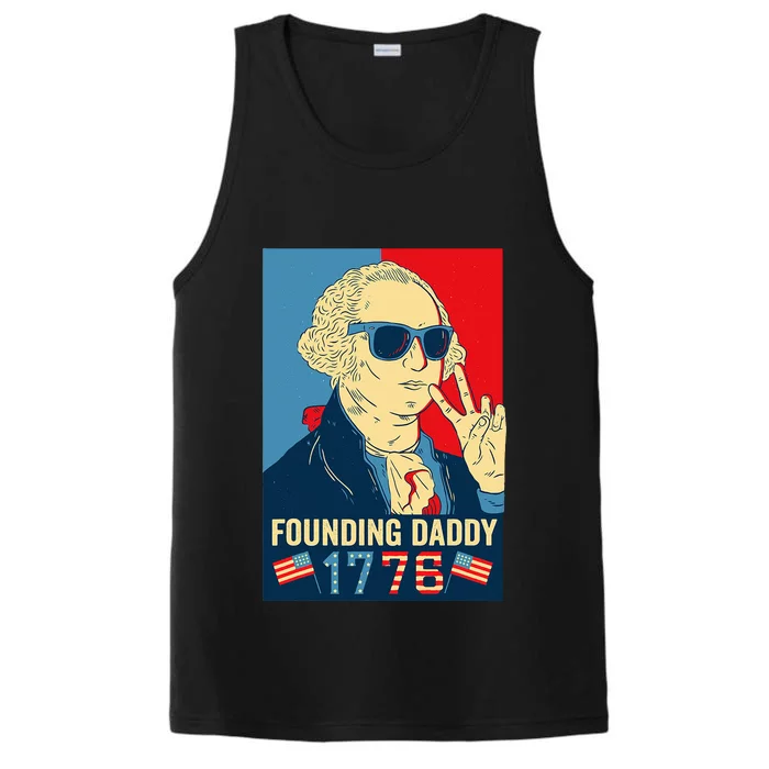 Founding Daddy George Washington Funny Performance Tank