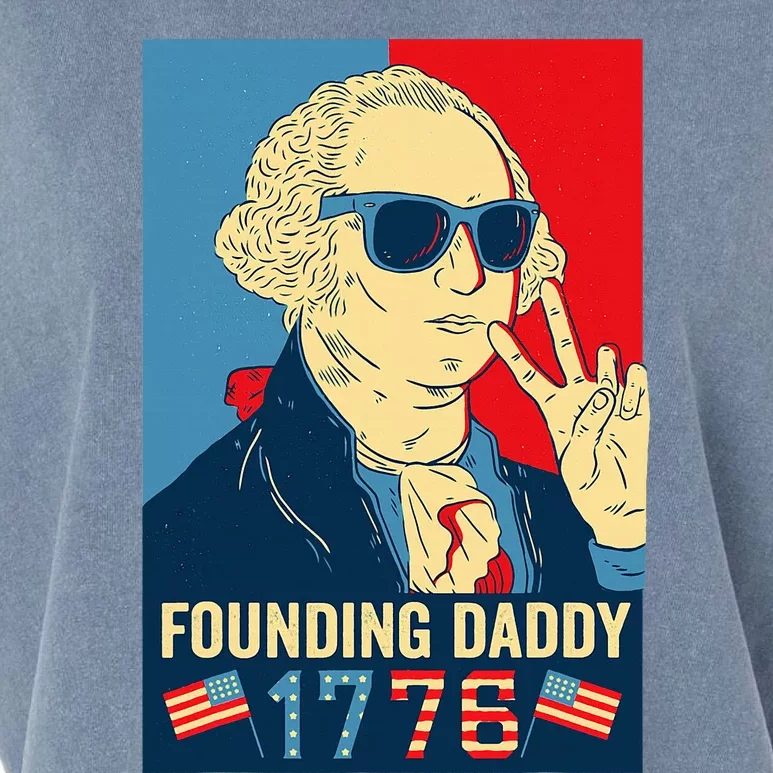 Founding Daddy George Washington Funny Garment-Dyed Women's Muscle Tee