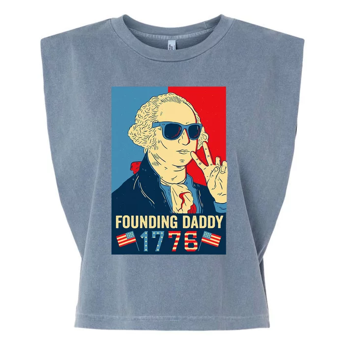 Founding Daddy George Washington Funny Garment-Dyed Women's Muscle Tee