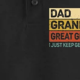 Fathers Day Gift From Grandkids Dad Grandpa Great Grandpa Dry Zone Grid Performance Polo