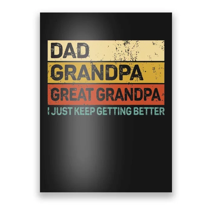 Fathers Day Gift From Grandkids Dad Grandpa Great Grandpa Poster