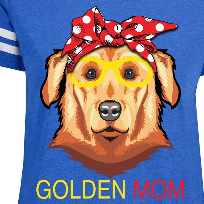 Funny Dog Golden Mom Enza Ladies Jersey Football T-Shirt