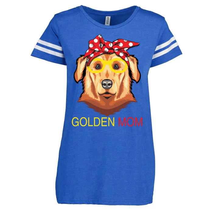 Funny Dog Golden Mom Enza Ladies Jersey Football T-Shirt