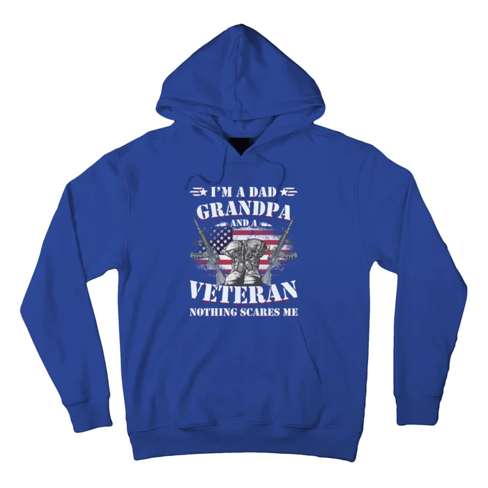 Father's Day Great Gift Veterans Daygreat Gift I'm A Dad Grandpa And A Veteran G Hoodie