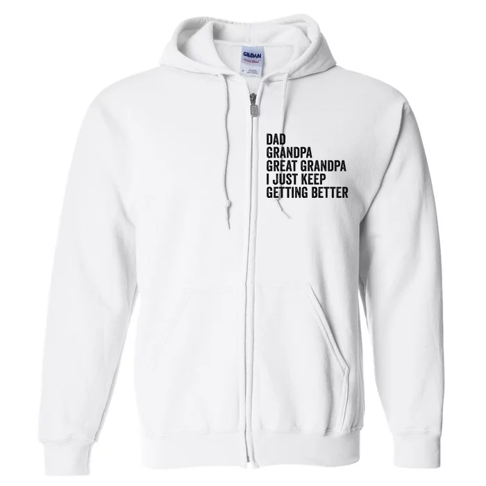 Fathers Day Grandpa from Grand Dad Great Grandfather Full Zip Hoodie