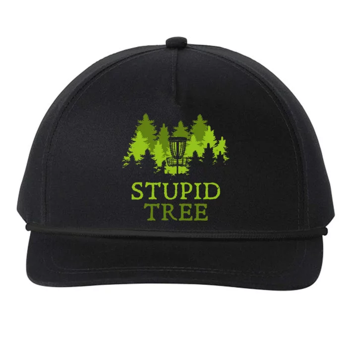 Funny Disc Golf Player Gift Stupid Tree Disc Golf Hoodie Snapback Five-Panel Rope Hat