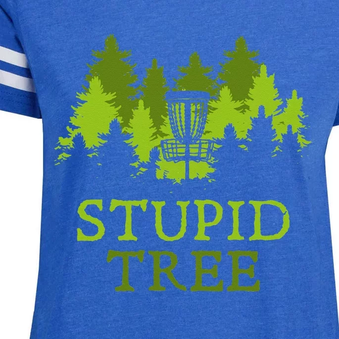 Funny Disc Golf Player Gift Stupid Tree Disc Golf Hoodie Enza Ladies Jersey Football T-Shirt