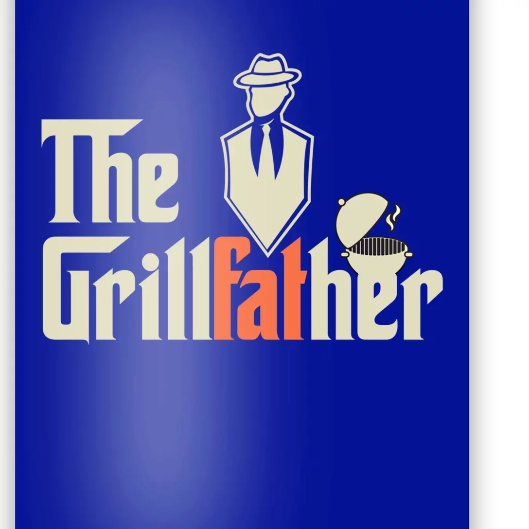 Funny Dad Grilling Accessories The Grillfather Barbecue Chef Gift Poster