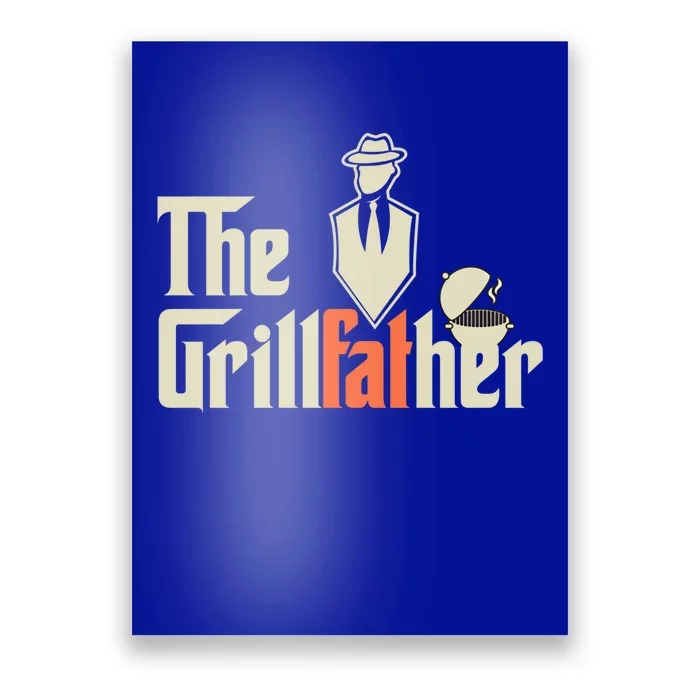 Funny Dad Grilling Accessories The Grillfather Barbecue Chef Gift Poster