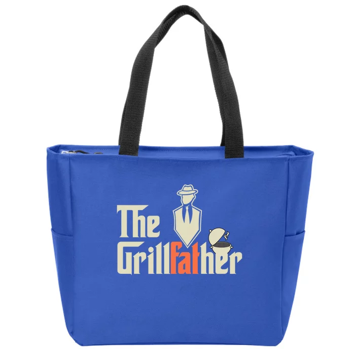 Funny Dad Grilling Accessories The Grillfather Barbecue Chef Gift Zip Tote Bag