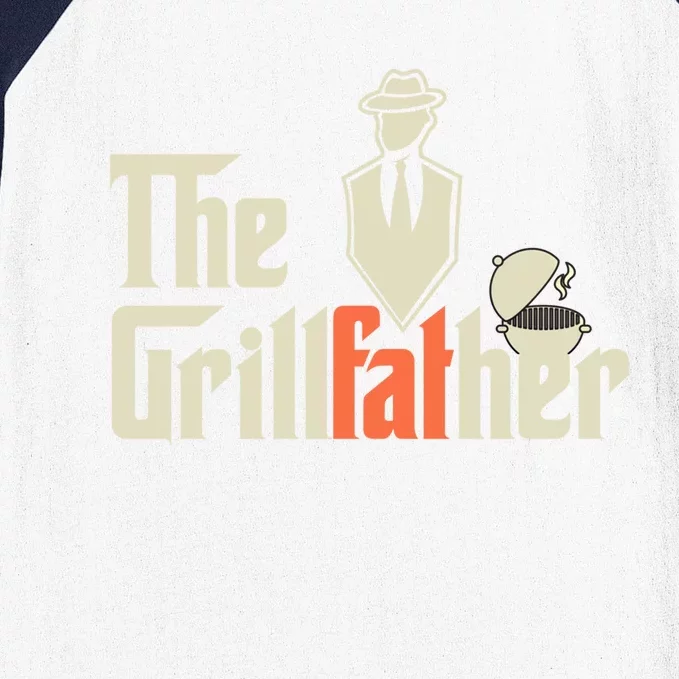 Funny Dad Grilling Accessories The Grillfather Barbecue Chef Gift Baseball Sleeve Shirt