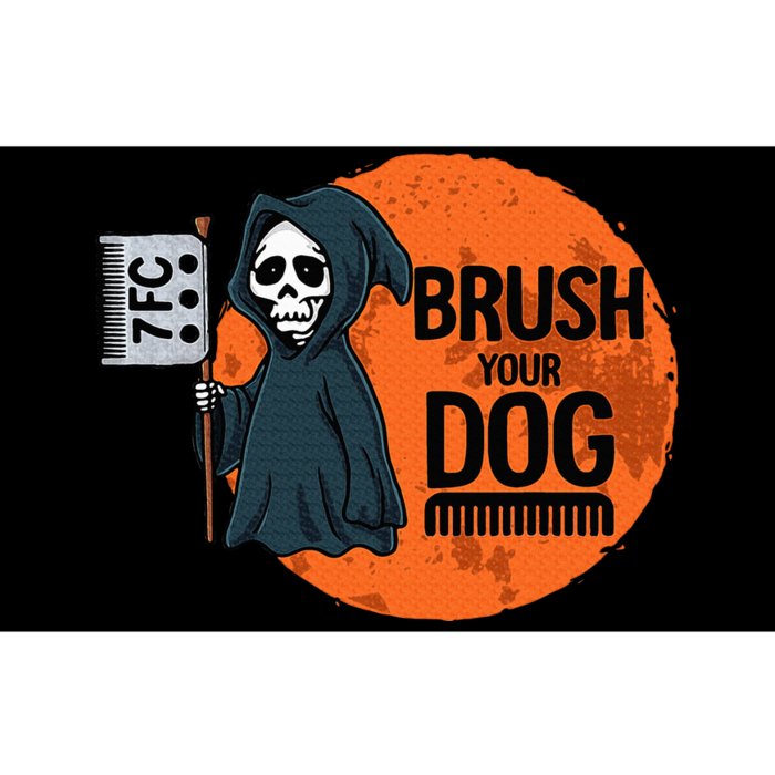 Funny Dog Groomer Brush Your Dog Grooming Reaper Halloween Bumper Sticker