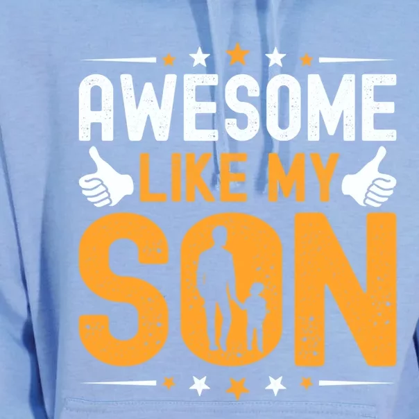 Fathers Day Greatest Best Dad Awesome Like My Son Gift Unisex Surf Hoodie