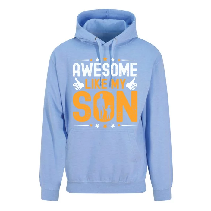 Fathers Day Greatest Best Dad Awesome Like My Son Gift Unisex Surf Hoodie