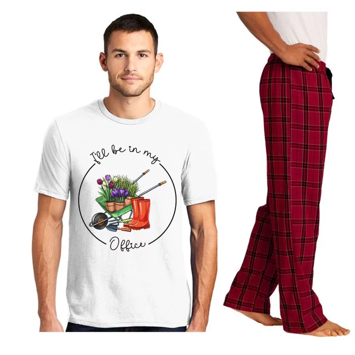 Funny Distressed Gardening I'll Be in My Office Garden Pajama Set