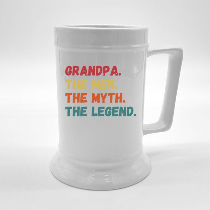 Fathers Day Gift For Grandpa The The Myth The Legend Gift Front & Back Beer Stein