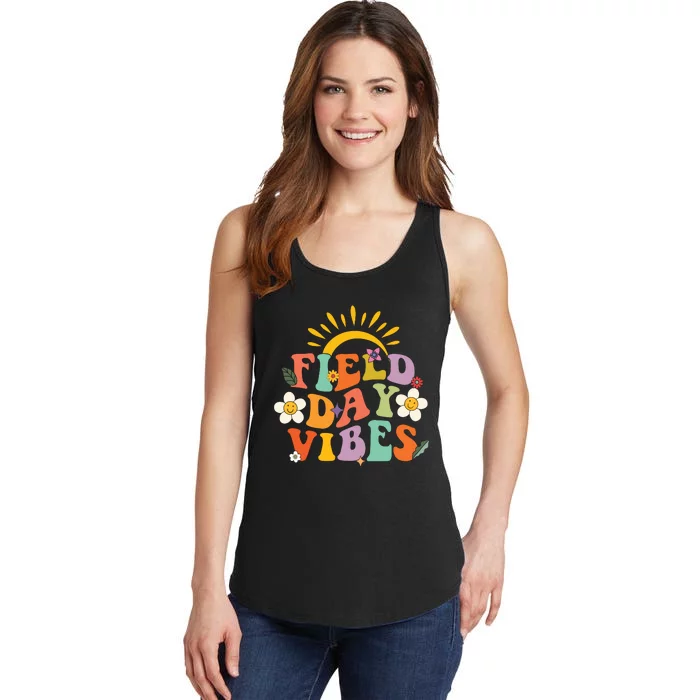 Field Day Groovy Field Day Vibes Student Teacher Gifts Ladies Essential Tank