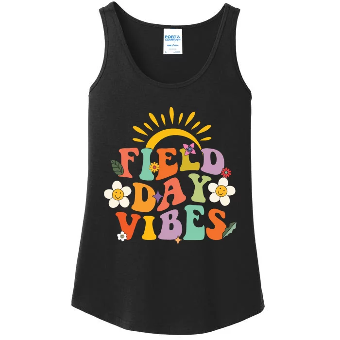 Field Day Groovy Field Day Vibes Student Teacher Gifts Ladies Essential Tank