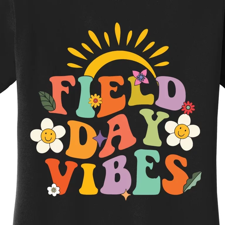 Field Day Groovy Field Day Vibes Student Teacher Gifts Women's T-Shirt