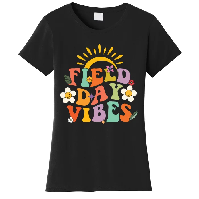 Field Day Groovy Field Day Vibes Student Teacher Gifts Women's T-Shirt