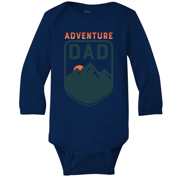 FatherS Day Gift For Dad Adventure Dad Baby Long Sleeve Bodysuit