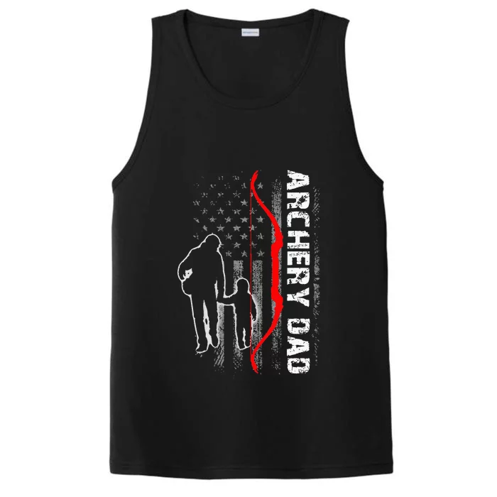 Father's Day Gift Archery Dad Proud Archery Daddy Performance Tank