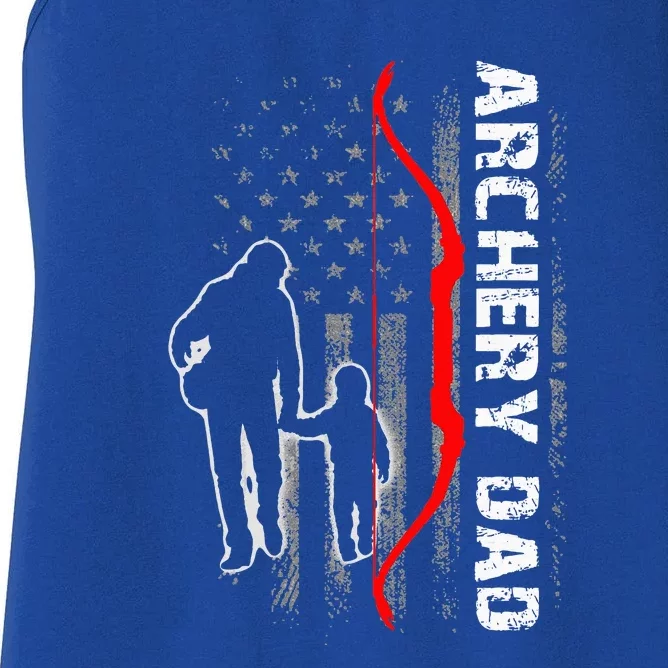 Father's Day Gift Archery Dad Proud Archery Daddy Women's Racerback Tank