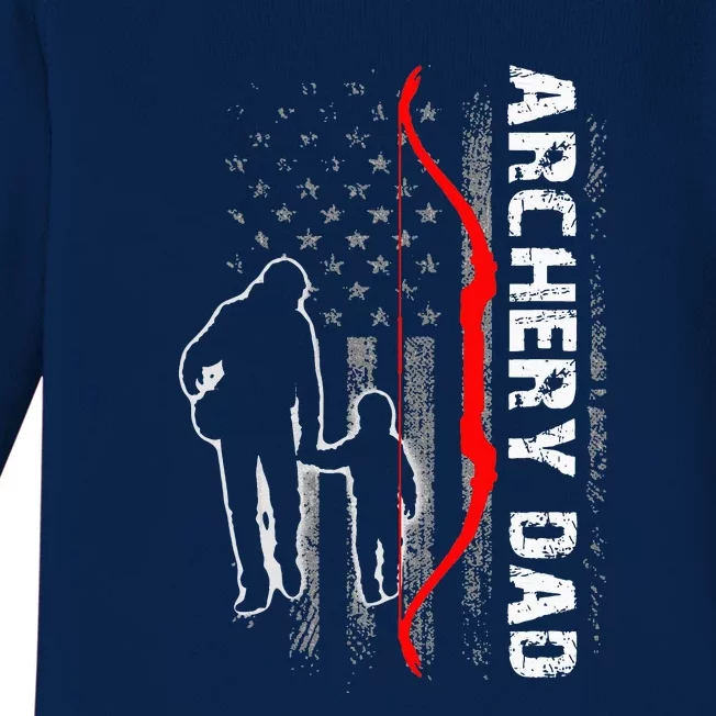 Father's Day Gift Archery Dad Proud Archery Daddy Baby Long Sleeve Bodysuit