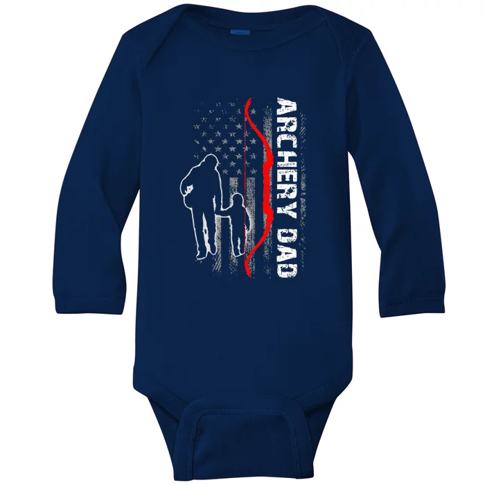 Father's Day Gift Archery Dad Proud Archery Daddy Baby Long Sleeve Bodysuit