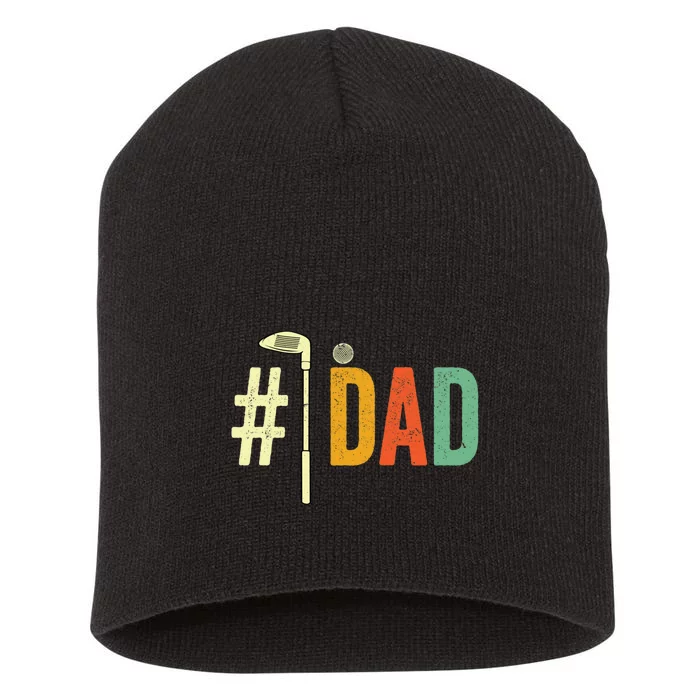 Father's Day Golf Club Number One Dad Golf Gift For Dad Short Acrylic Beanie